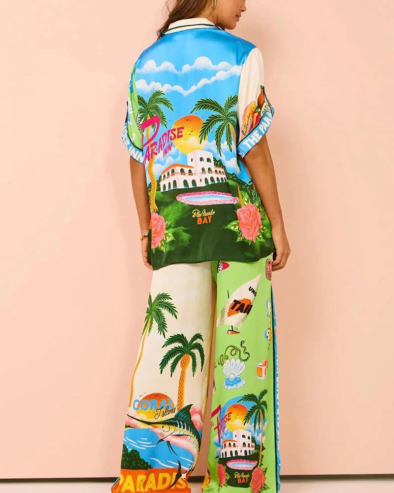 Kontrastfarbe Feiertagsteil Stil Zwei Druck Set