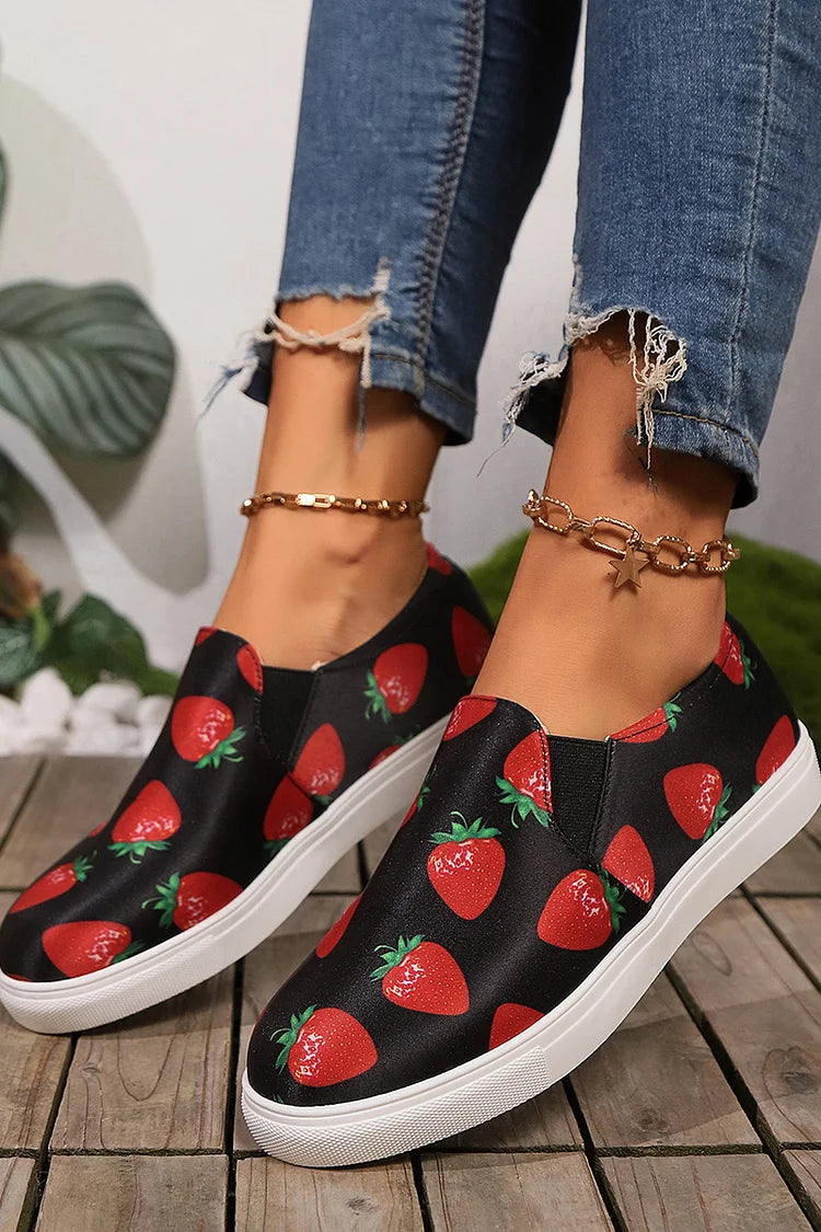 Mocassini casual con punta tonda e stampa animali multicolor