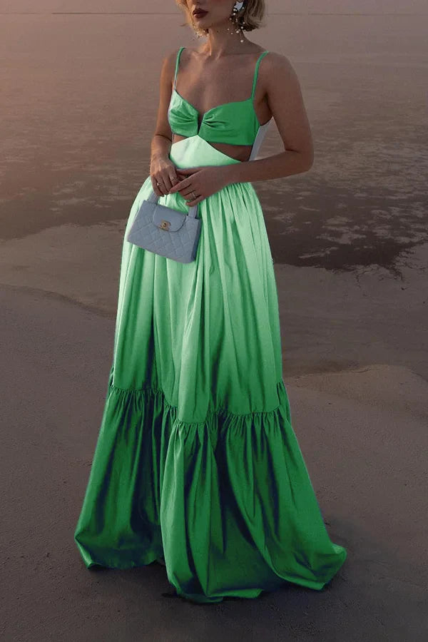 Gradient Kleed Print Cutout Taille Maxi Tiered Faarf