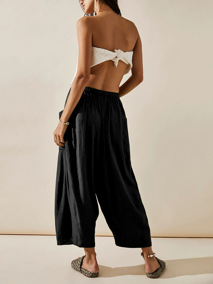 Cómodos pantalones de yoga de pierna ancha