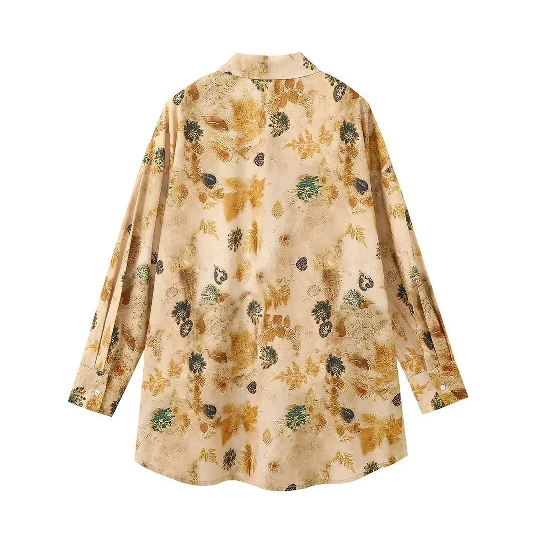 Set di due pezzi di camicia con stampa retrò