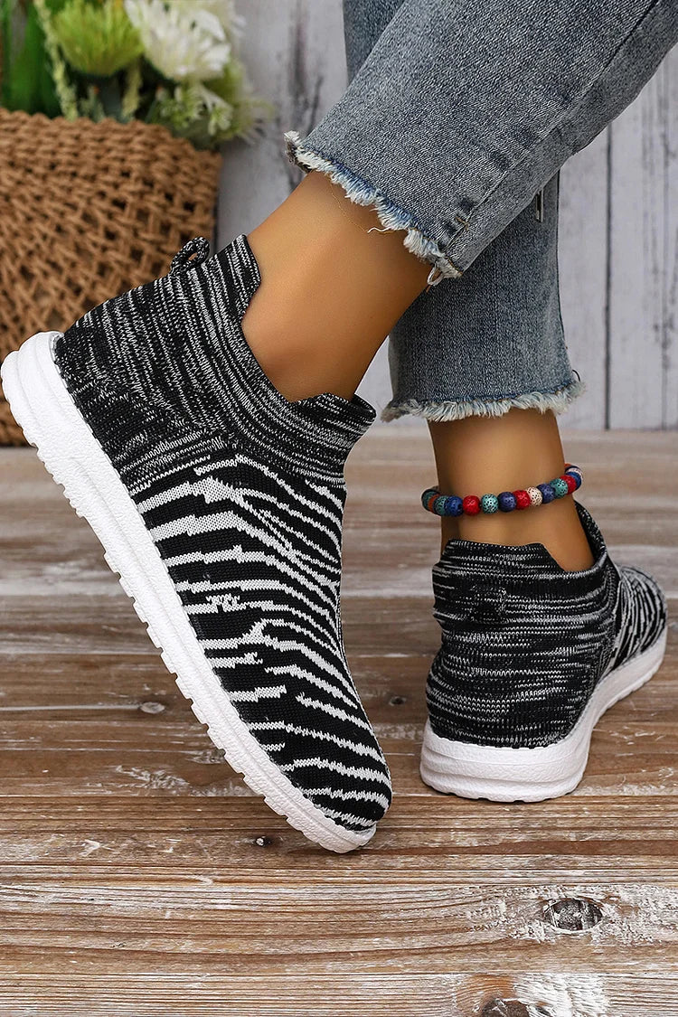 Sneakers casual con punta rotonda e motivo colorblock