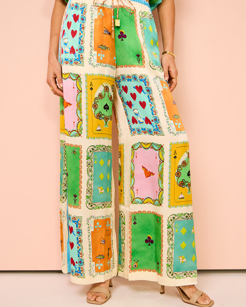 Funny Poker Print Casual Two-piece set