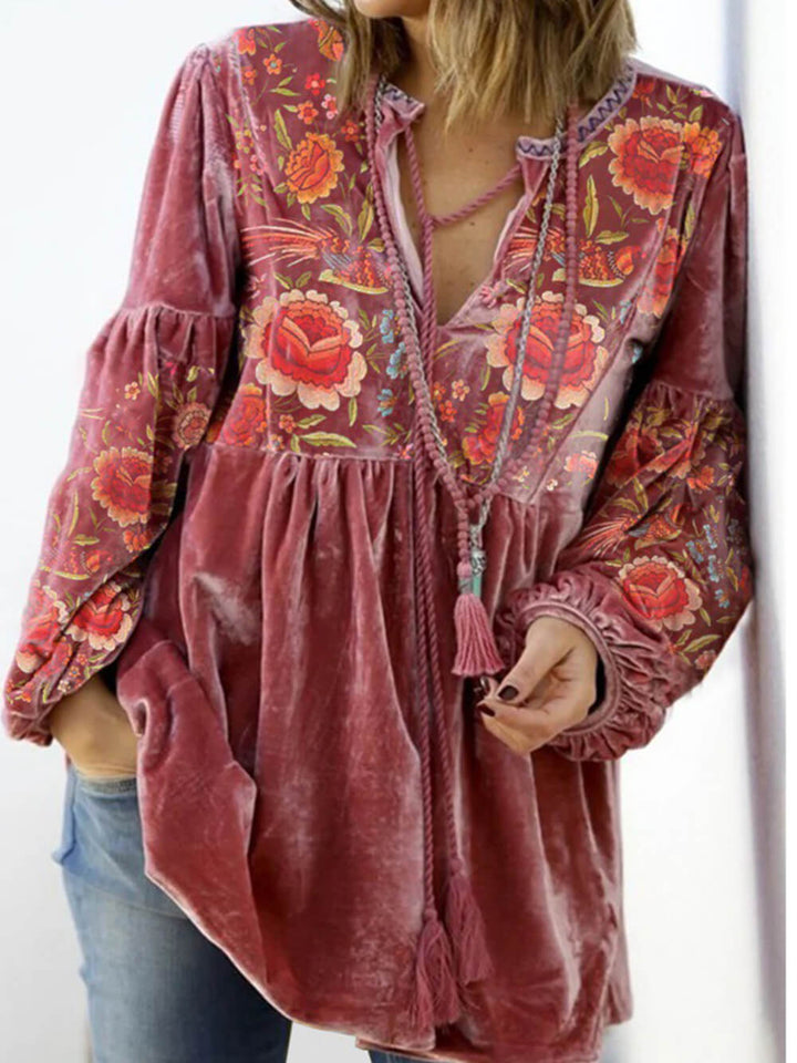 Top elegante casual in velluto