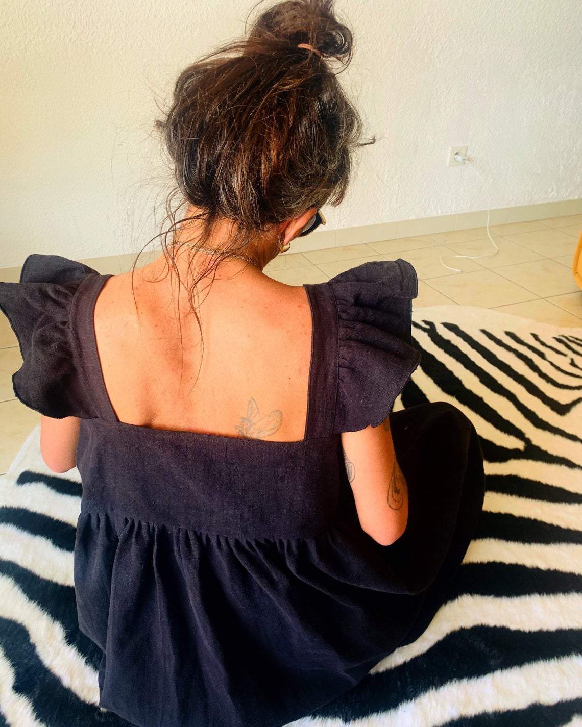 Square Collar Cotton Loose dress