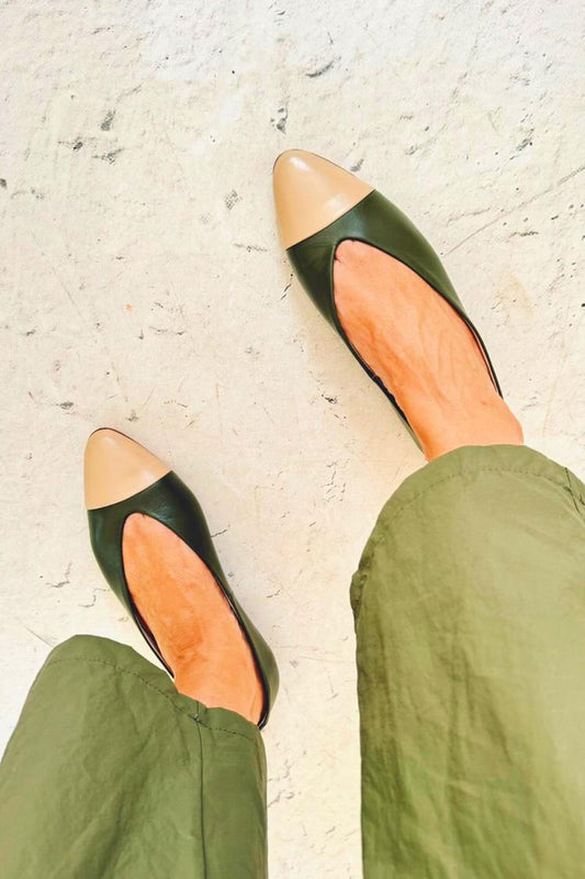 Scarpe basse casual da esterno nere con punta patchwork [Pre-ordine]