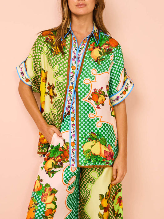 Multicolor Printed Lemon Shirt