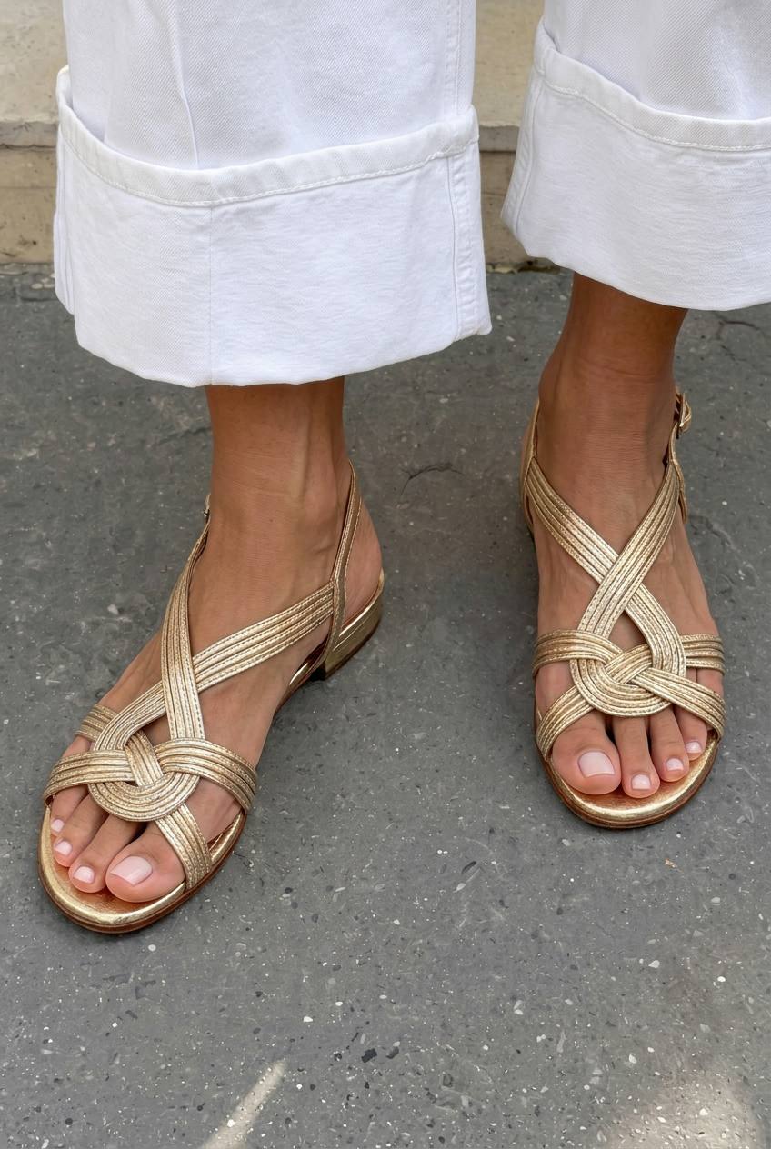 Strappy Crisscross Open Toe Flat Casual Sandals [Pre Order]