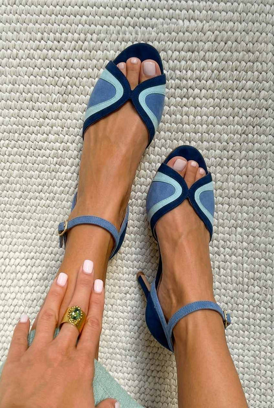 Suede Crisscross Peep Toe Ankle Strap Stiletto Heels [Pre Order]