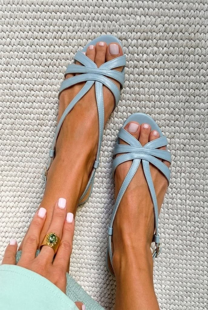 Strappy Knotted Open Toe Slingback Flat Sandals [Pre Order]