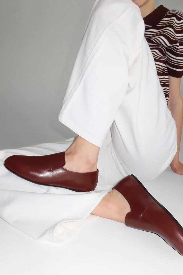 Rundspitze Einfarbige Slip-On Freizeit Braun Loafers [Vorbestellung]