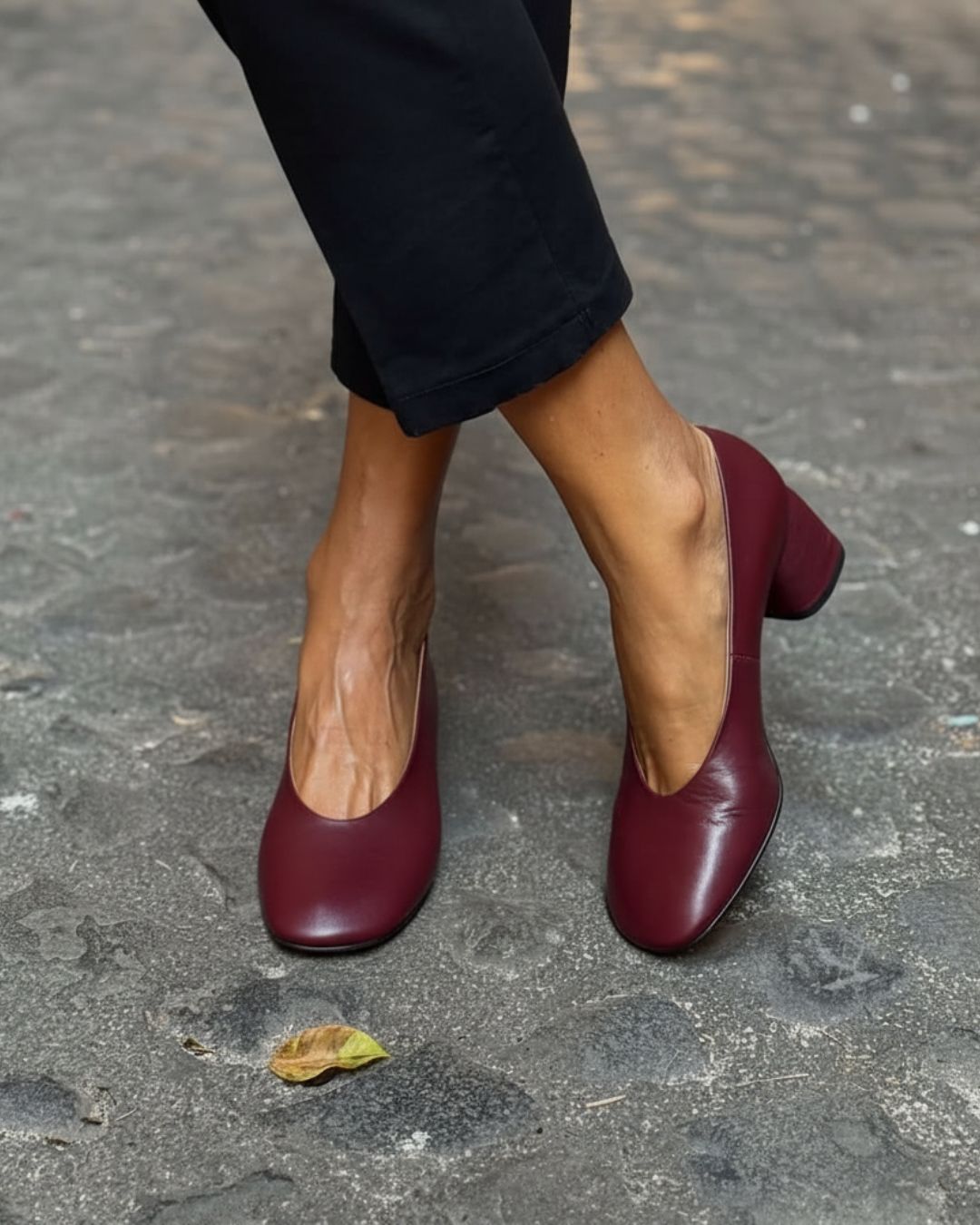 Tacones de bloque minimalistas retro [Reserva]