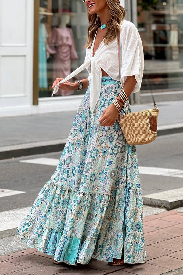 casual holiday swing long skirt