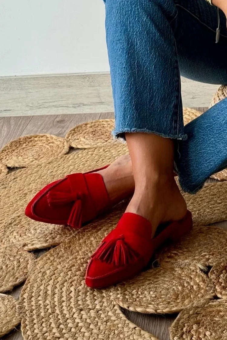 Frędzle Dekoracja Gładki Kolor Czubek Szpiczasty Czerwone Klapki [Przedsprzedaż]