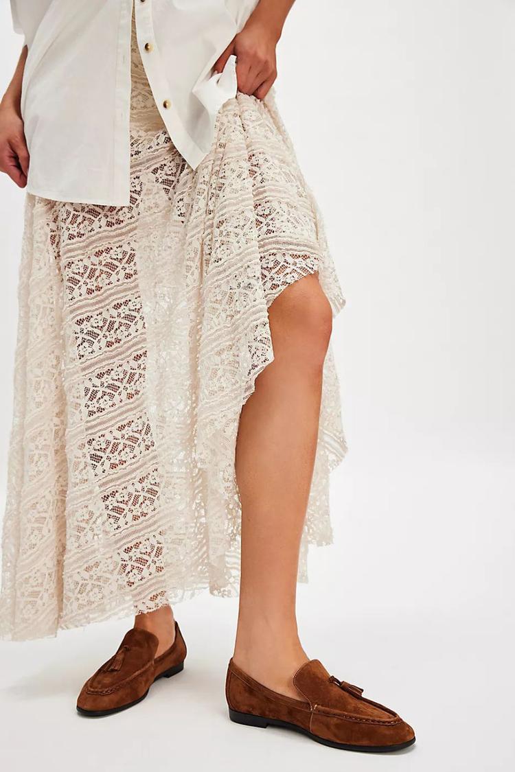 Gepolsterte Quastenbesatz Runde Zehen Schlupfschuhe Braun Ballerinas [Vorbestellung]