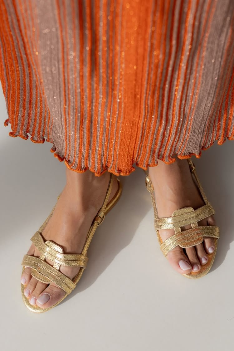 Strappy Cutout Open Toe Slingback Flat Sandals [Pre Order]