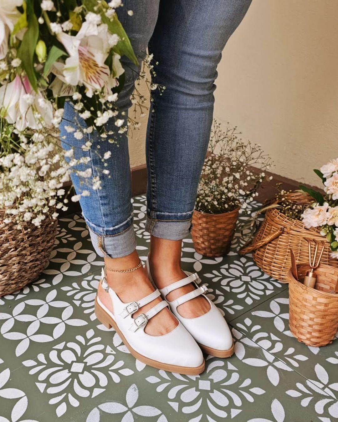 Eleganti scarpe basse con tacco a spillo in tinta unita [Pre-ordine] 