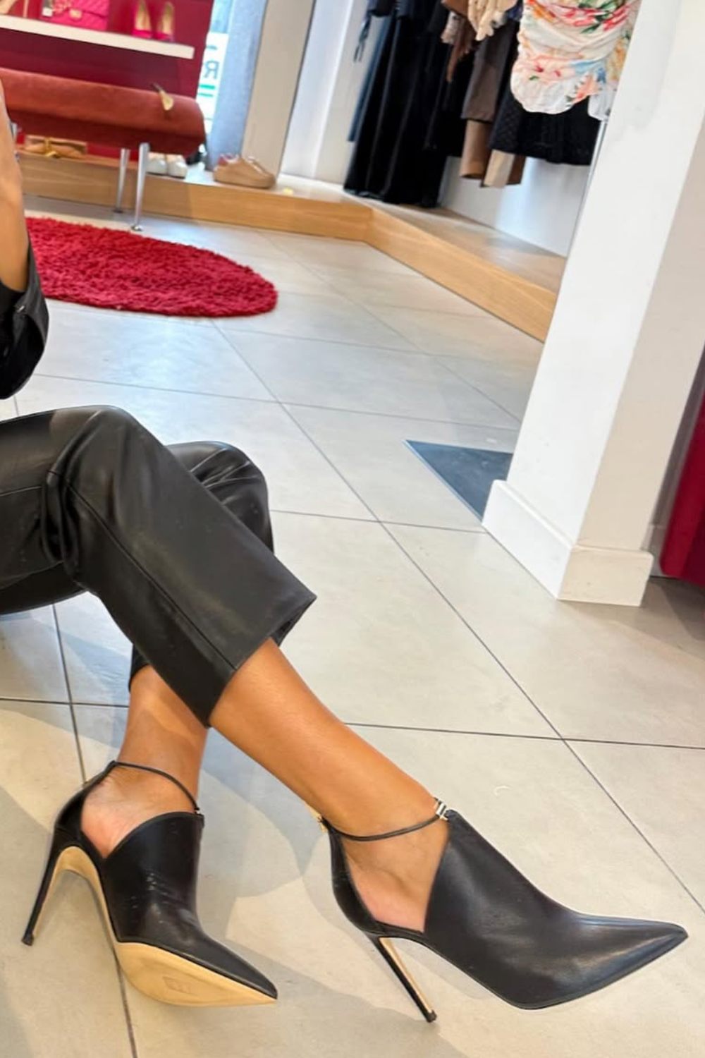 Spitz zulaufende Reißverschluss Knöchelabsätze [Vorbestellung]