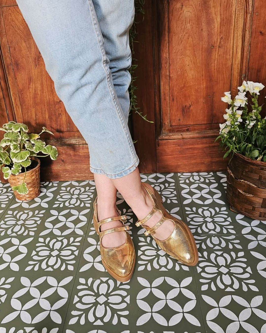 Eleganti scarpe basse con tacco a spillo in tinta unita [Pre-ordine] 