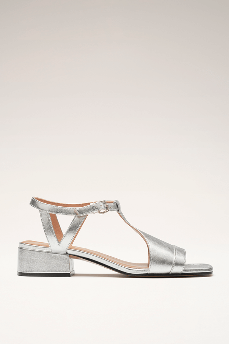 Crossover Low Block Heel Sandals