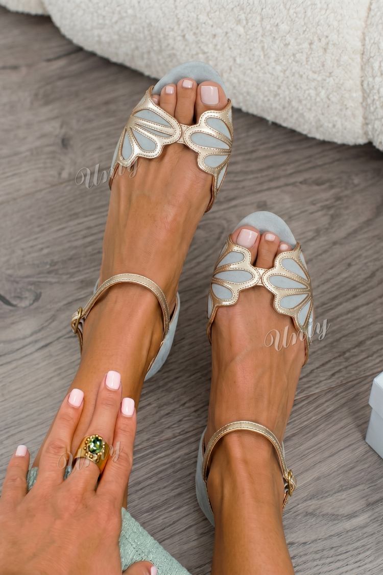 Scalloped Cutout Peep Toe Ankle Strap Sandals [Pre Order]