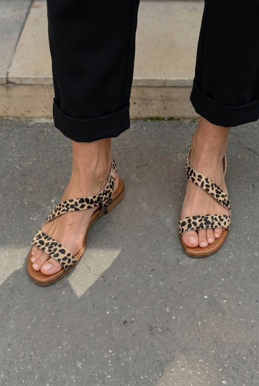 Asymmetric Crisscross Open Toe Flat Casual Sandals [Pre Order]