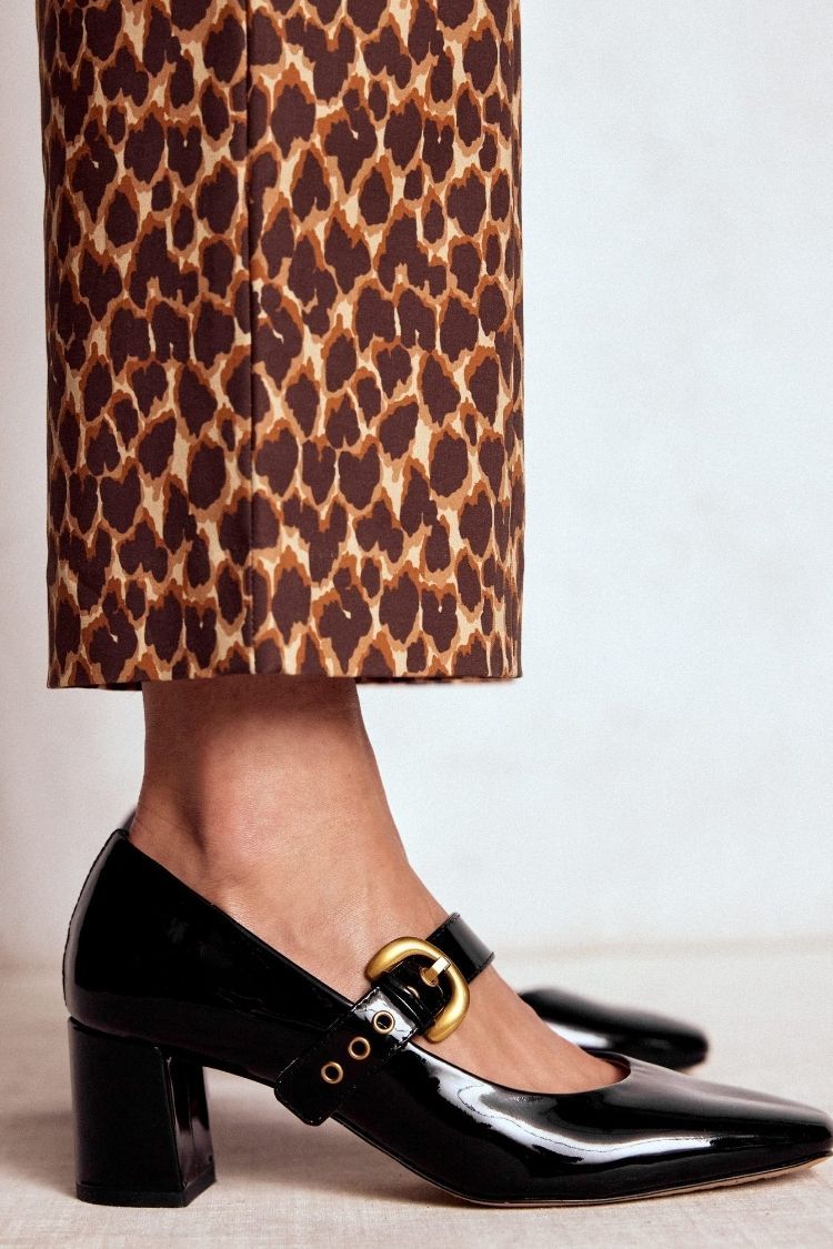 Mary Jane Pumps mit runder Spitze und Blockabsatz [Vorbestellung]