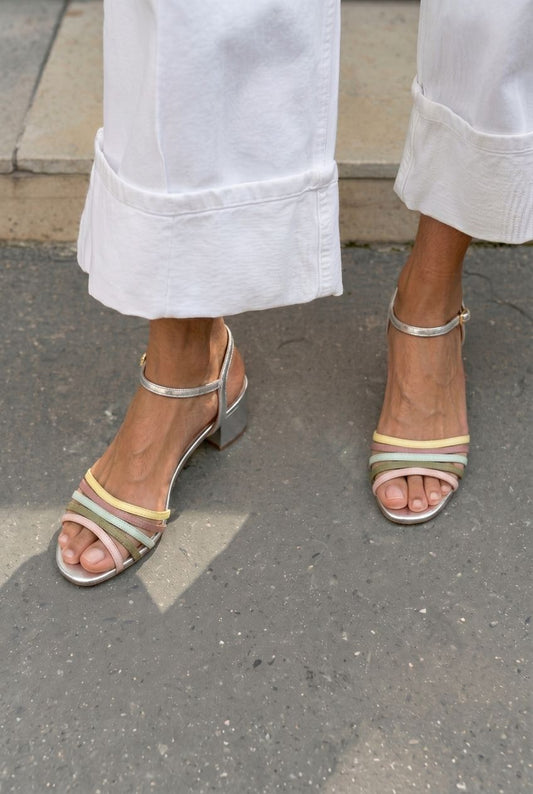 Multistrap Open Toe Ankle Strap Block Sandals [Pre Order]