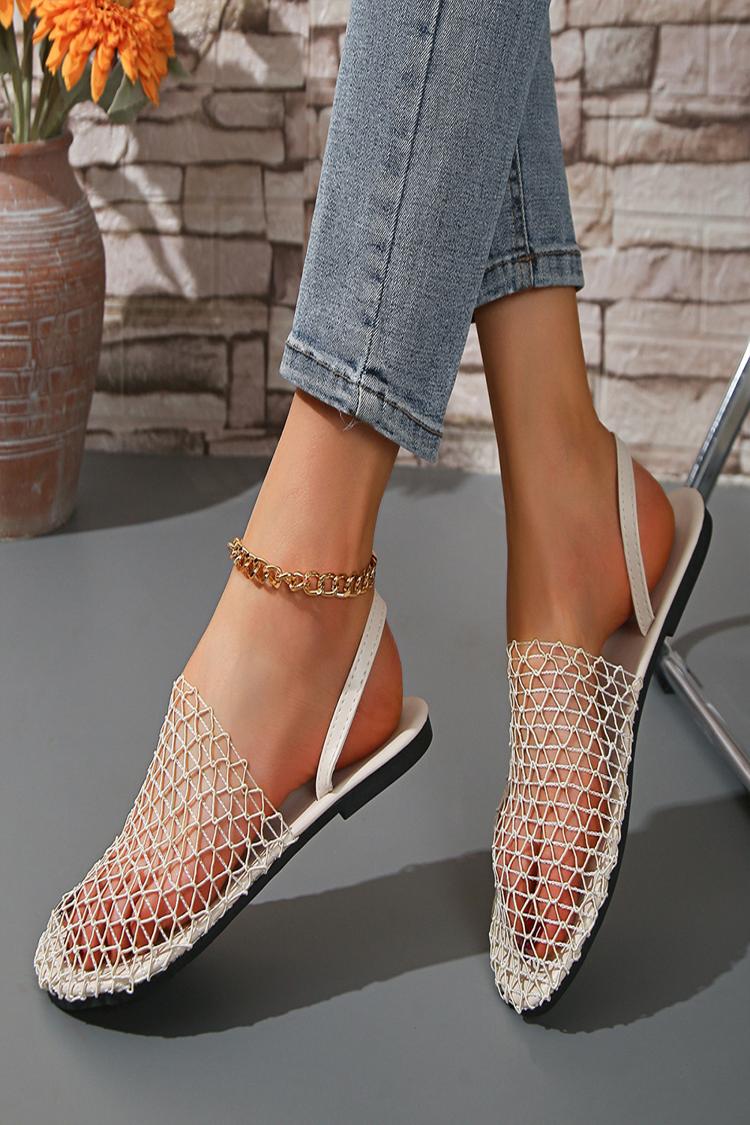 Pantofole casual con punta tonda e cinturino sul collo del piede, in tinta unita e traforate