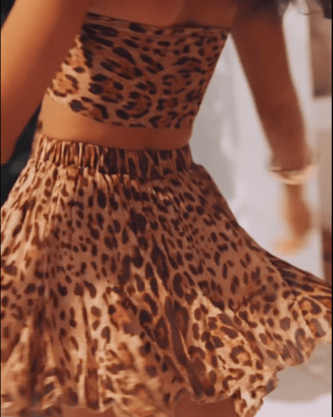 Leopard Mini Dress Set