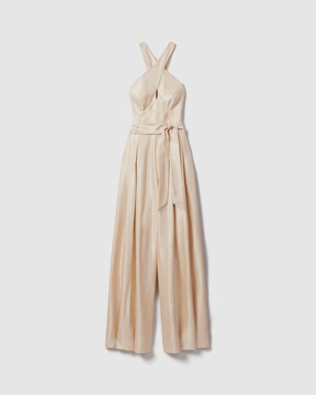 Viscose Linen Wide Leg Jumpsuit