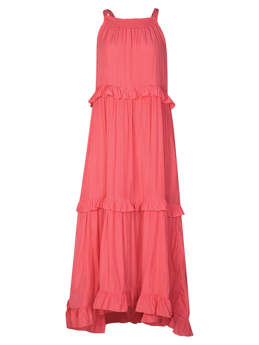 Irregular Cake Sleeveless Maxi Dress