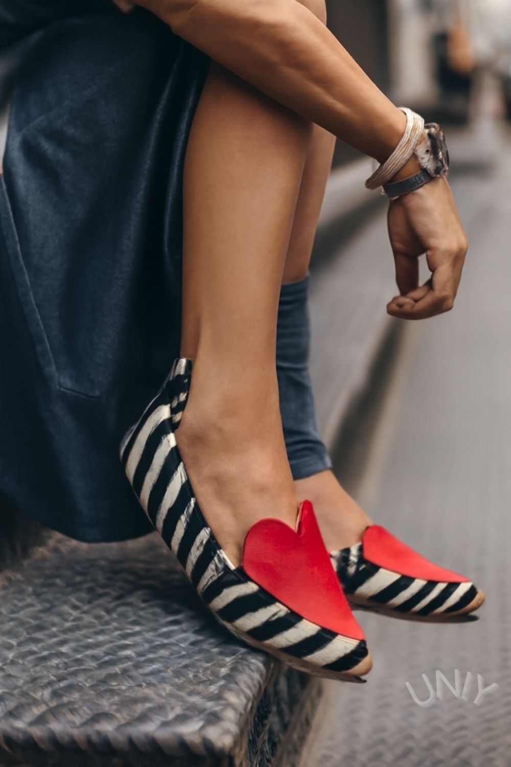 Red Heart Zebra Print Ballerinas [Vorbestellung]