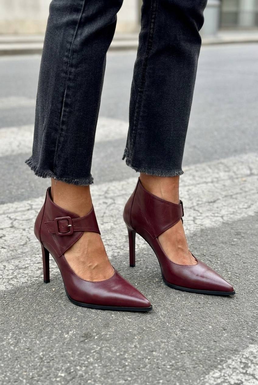 Buckle Ankle Strap Pointed Toe Stiletto Pumps [Pre Order]