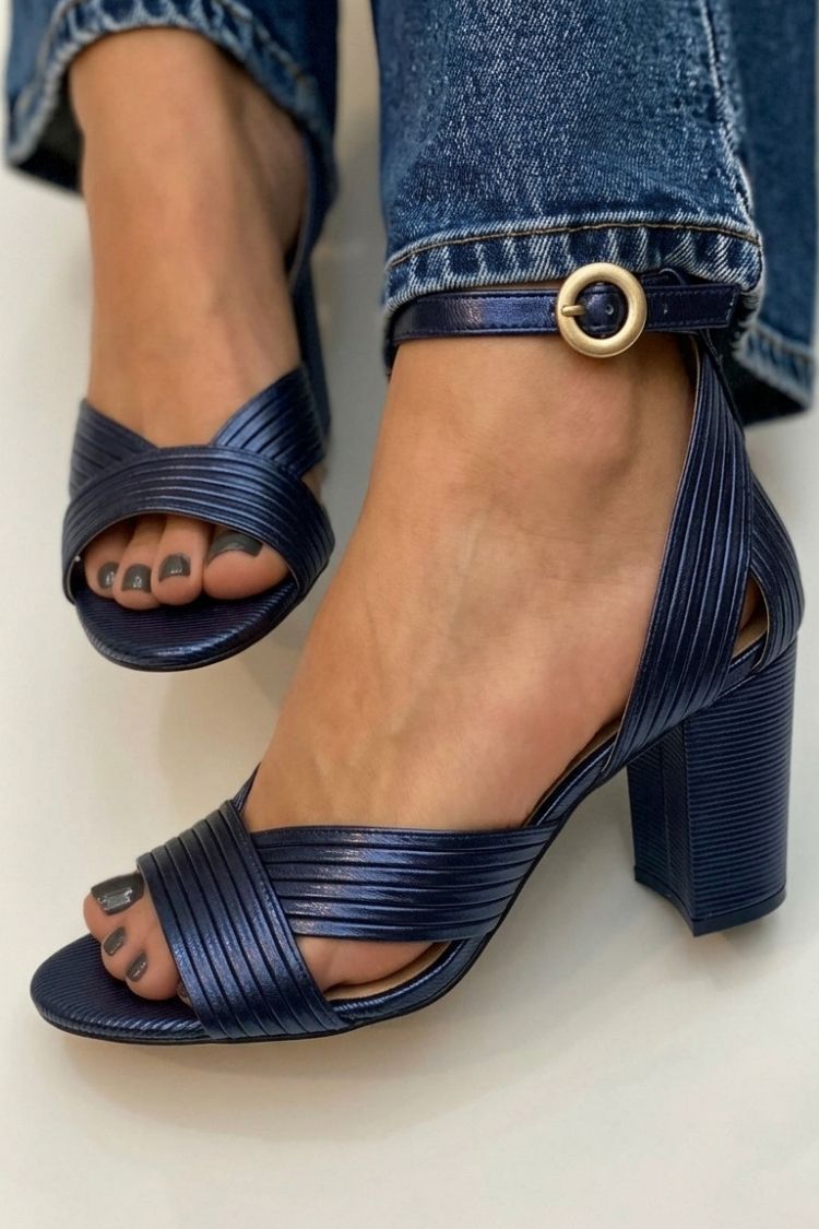 Textured Ribbed Sandals Toe Ankle Strap Gold Peep Heels