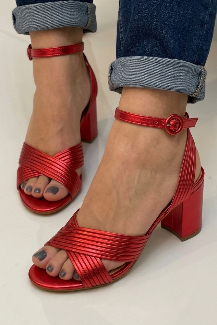 Textured Ribbed Sandals Toe Ankle Strap Gold Peep Heels