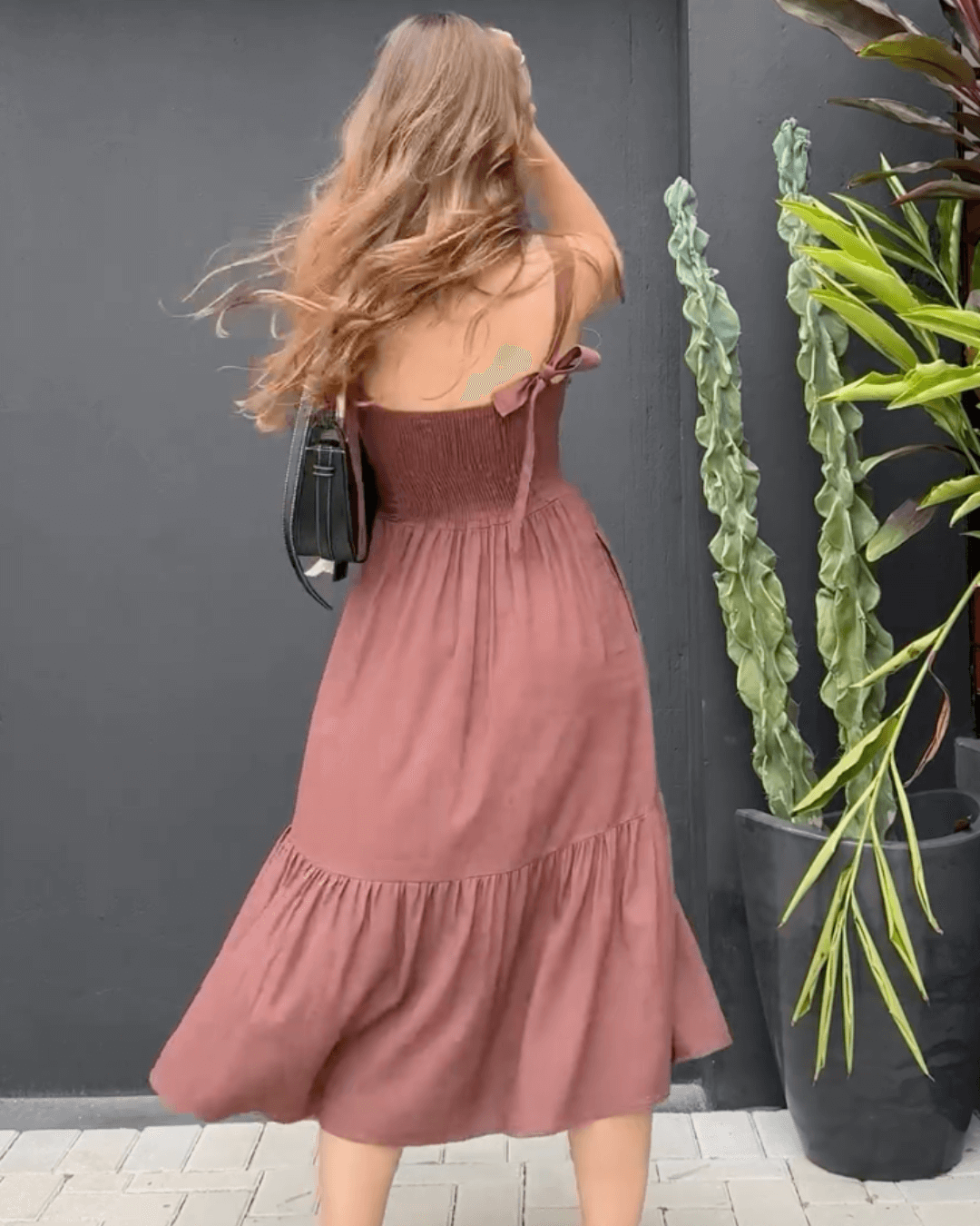 Smocked Tiered Vacation Maxi Dress