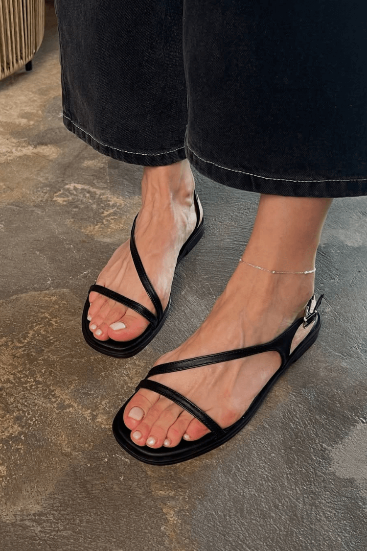 Asymmetric Strappy Open Toe Sandals