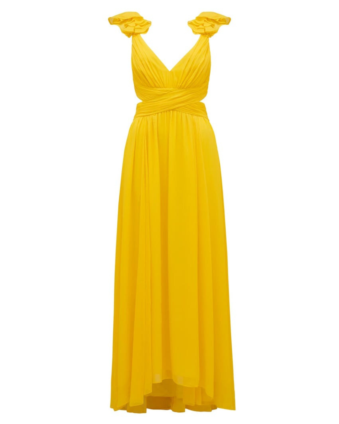 Ruffle Shoulder Maxi Dress