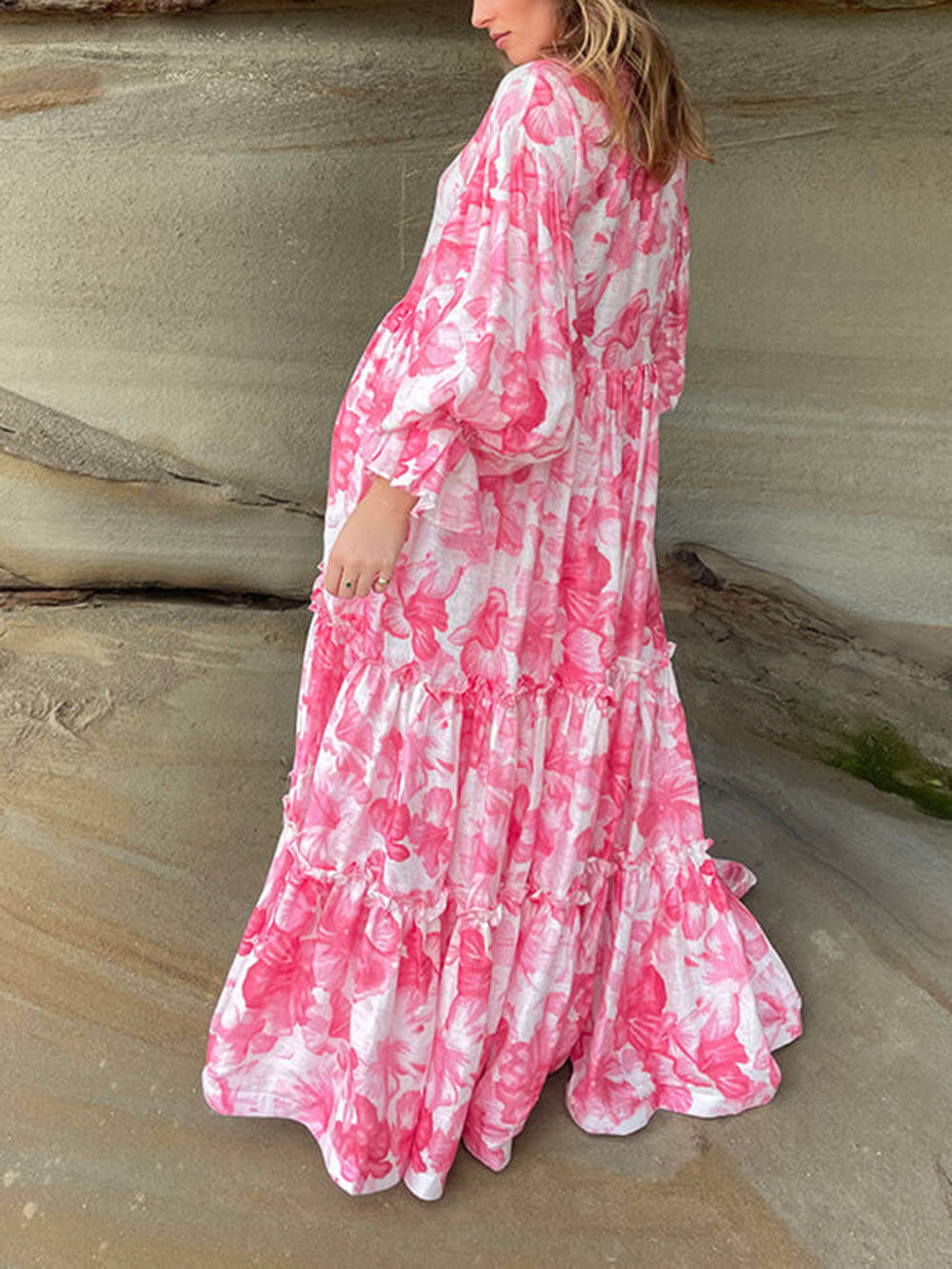 Bohemia Floral Girls Tiered Maxi Dress