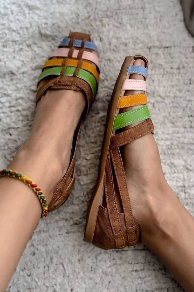 Ballerine con punta aperta e ritagli intrecciati in similpelle [Pre-ordine]