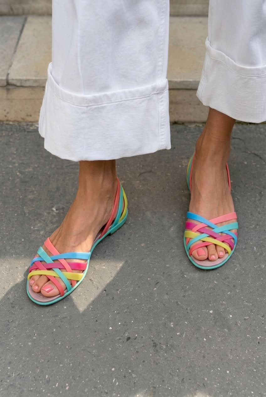 Strappy Crisscross Open Toe Flat Casual Sandals [Pre Order]
