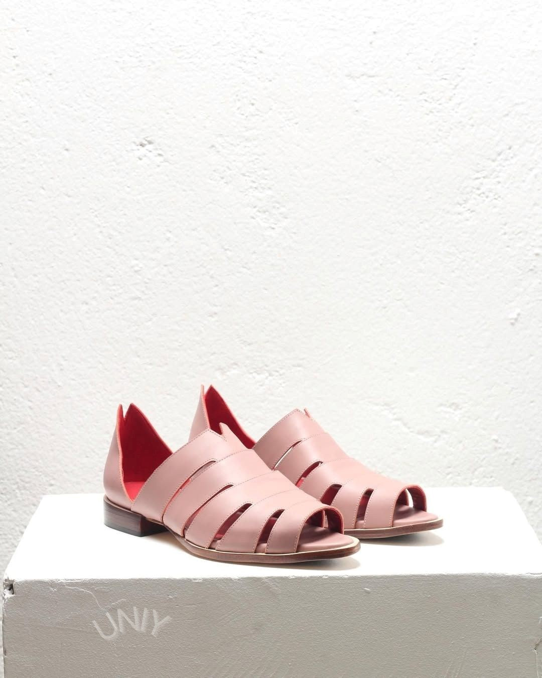 Pink Pointed Toe Open Toe Cutout Summer Casual Sandals [Pre Order]