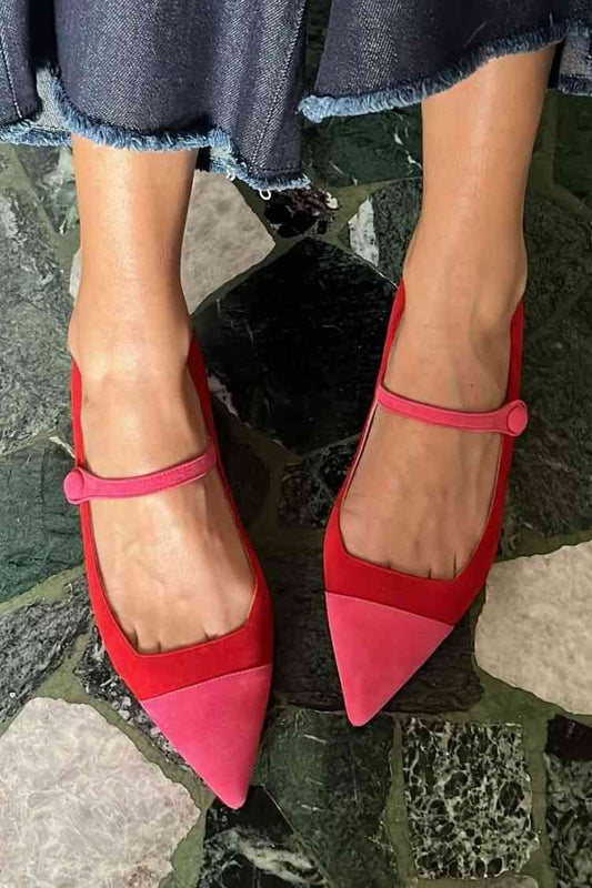 Ballerine Mary Jane con punta color block [Pre-ordine]