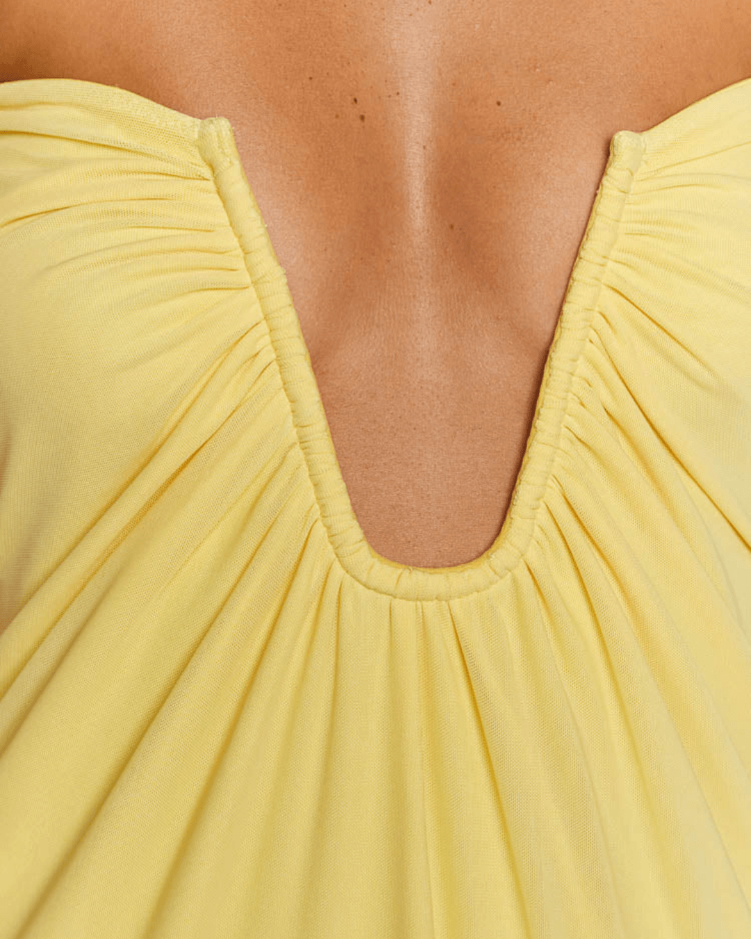 Yellow Strapless Maxi Dress