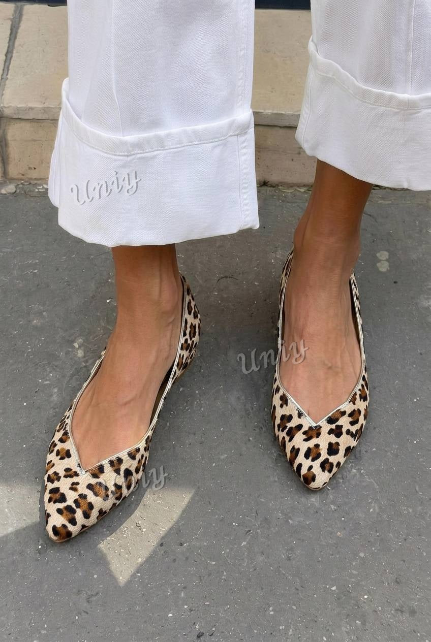 Pointed Toe D'Orsay Flat Casual Shoes [Pre Order]