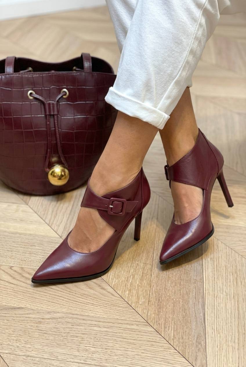 Buckle Ankle Strap Pointed Toe Stiletto Pumps [Pre Order]