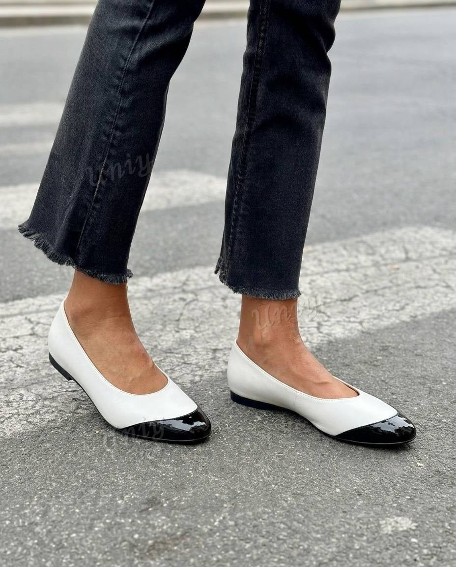Patent Cap Toe SlipOn Flat Ballet Flats [Pre Order]