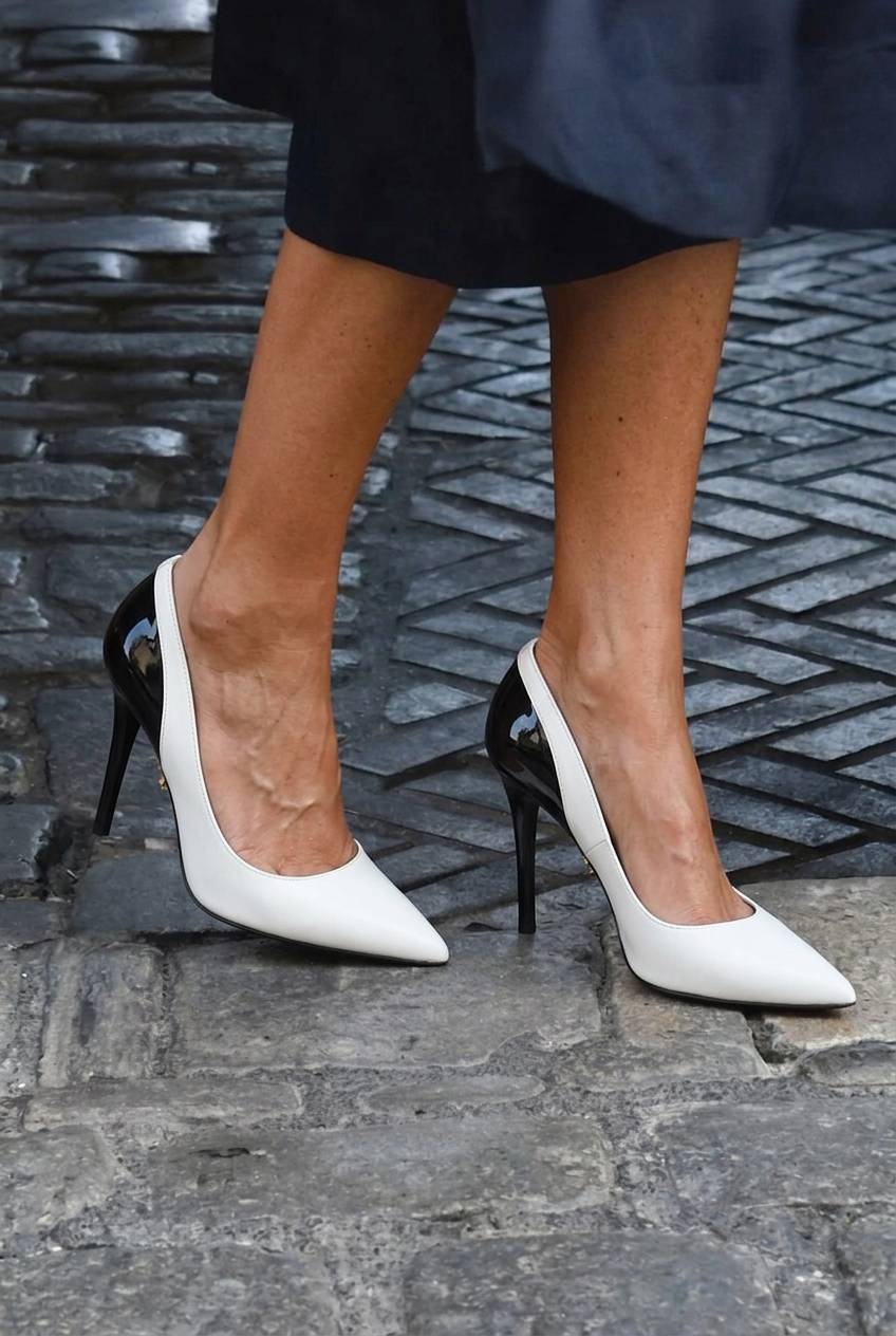 Contrast Heel Pointed Toe Stiletto Dress Pumps [Pre Order]