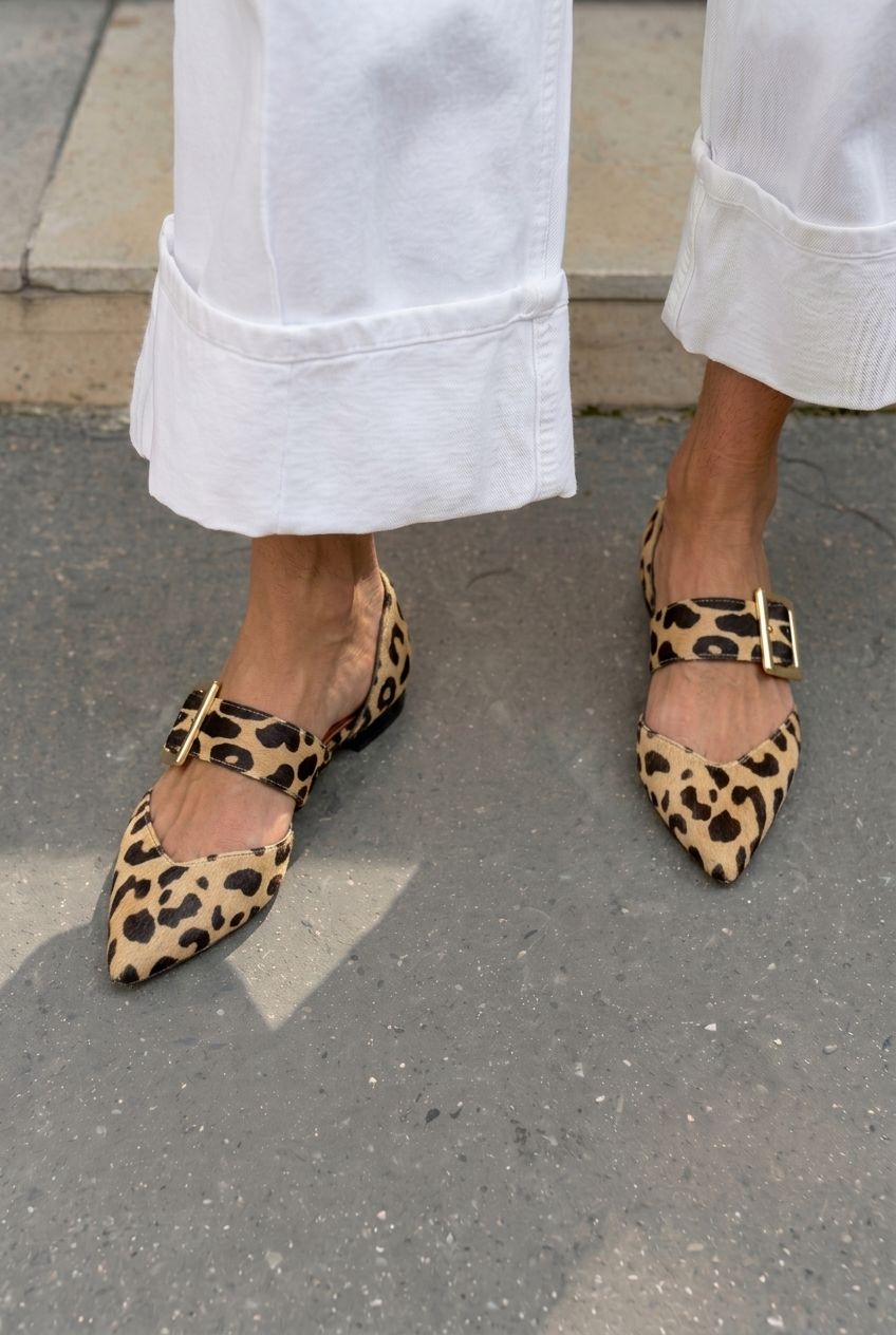 Buckled Pointed Toe D'Orsay Flat Shoes [Pre Order]